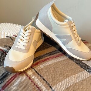 MIA Cream and Gray Women's Sneakers